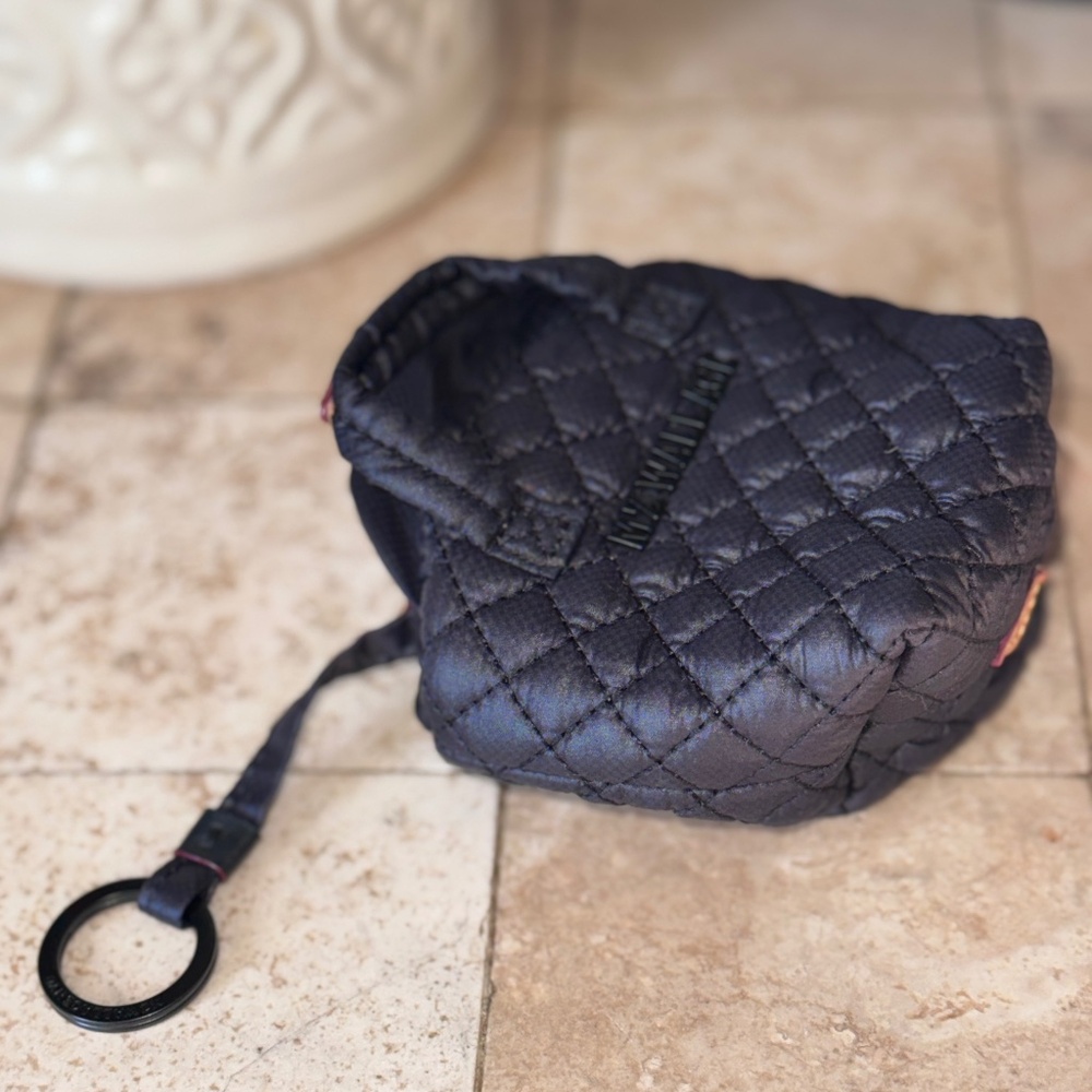 MZ Wallace Micro Mini Black Sutton Metro Wallet Keychain Bag Charm Coin Purse - Picture 6 of 9